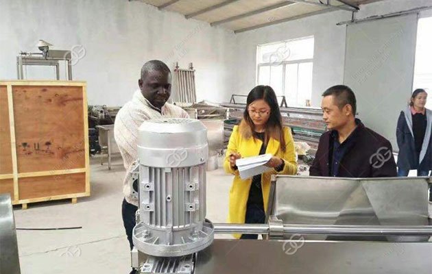 American customers came to test chin chin processing machine